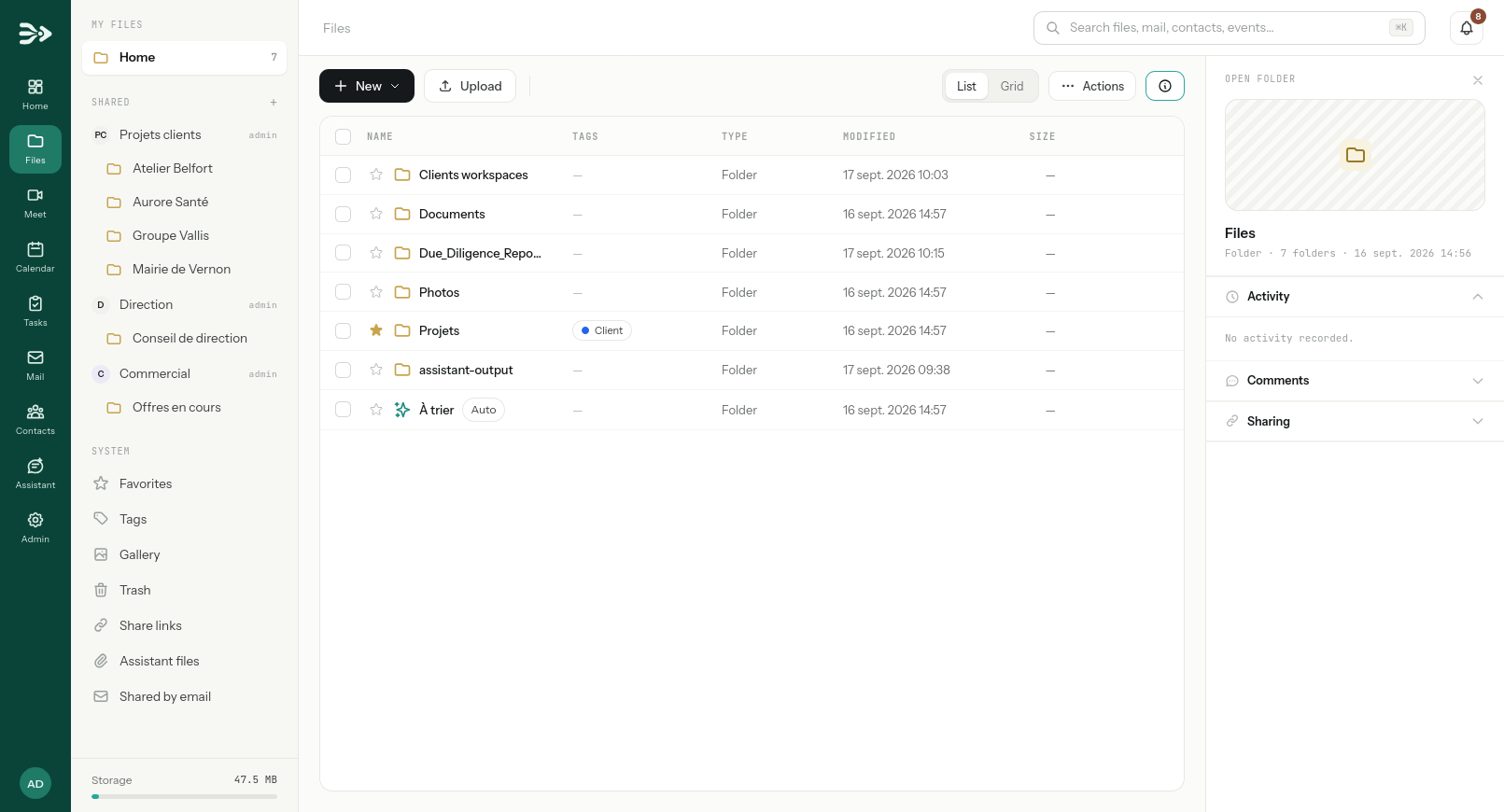 Files screenshot
